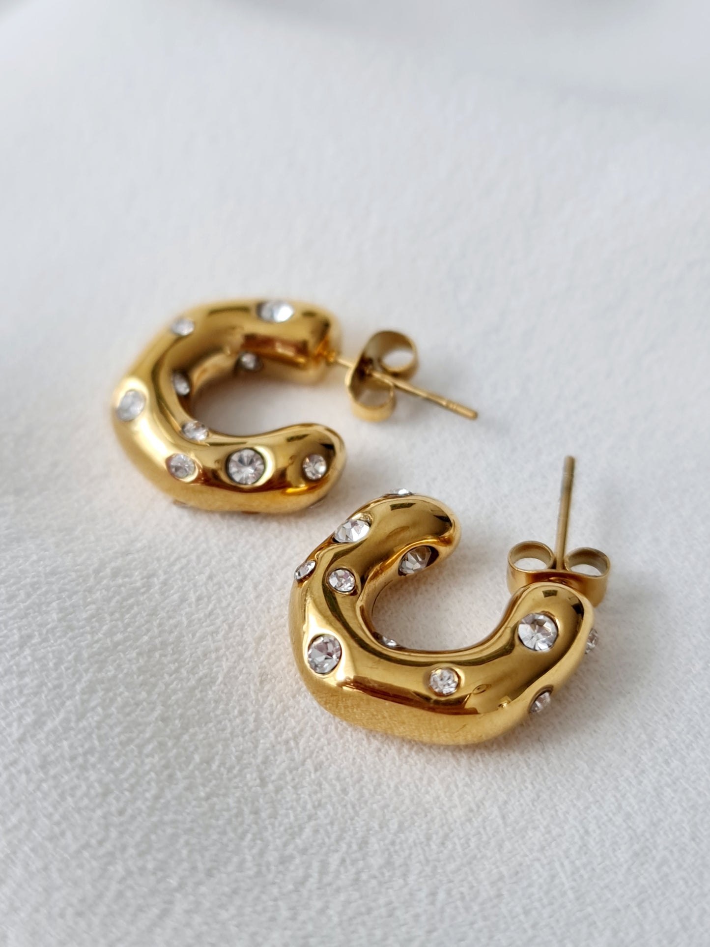 Brincos Classic Sparkle Hoops